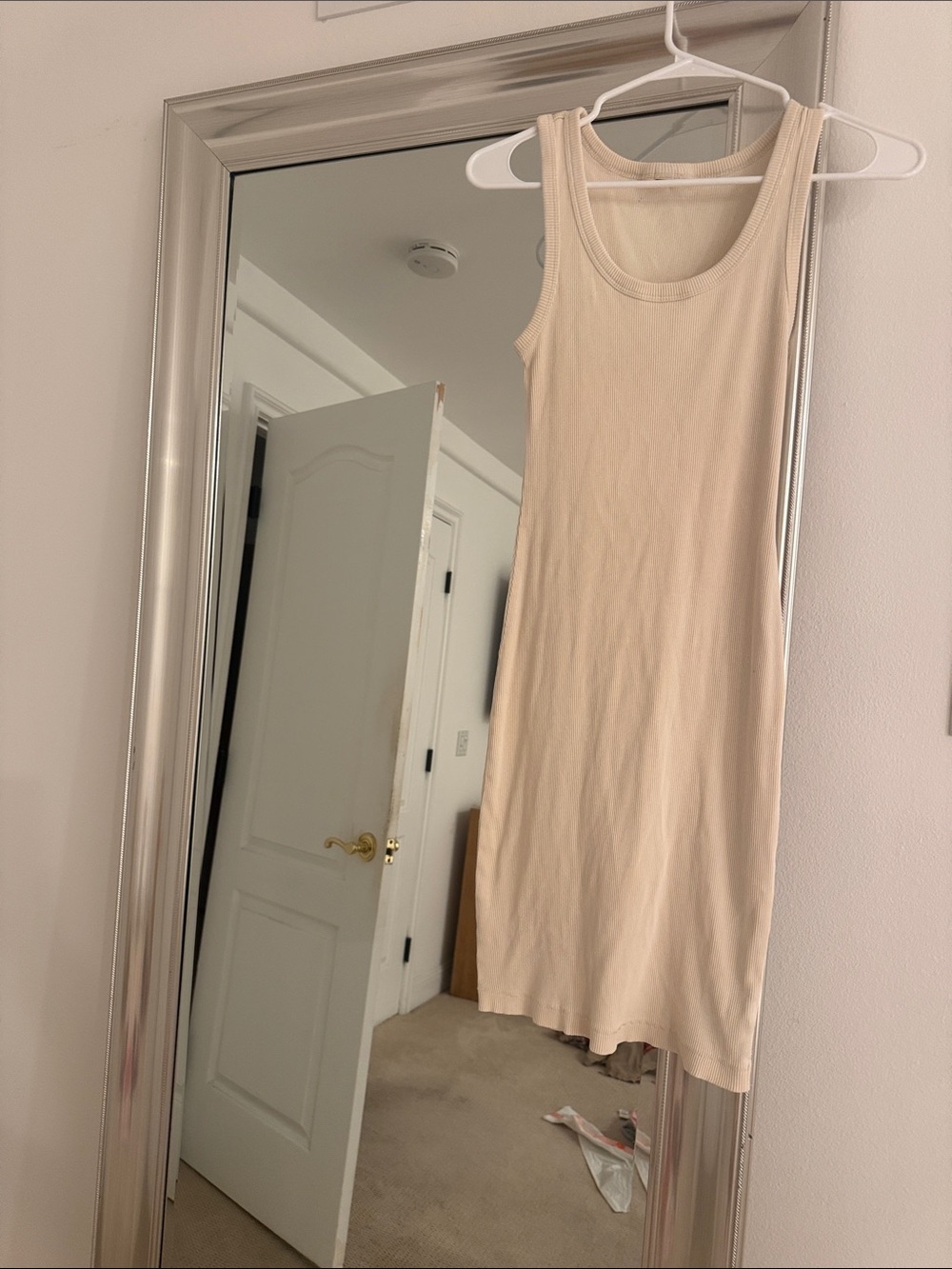 Sleeveless Cream Mini Dress